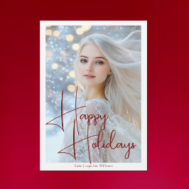 Happy Holidays Model Headshot Navidad Magnet