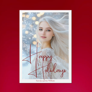 Happy Holidays Model Headshot Navidad Magnet