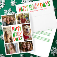 HAPPY HOLLY DAYS Holiday Xmas Christmas CUSTOM