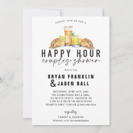 Happy Hour Couples Shower Wedding Ducha Invitación