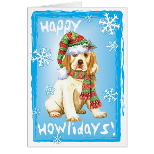 Happy Howliday Clumber Spaniel