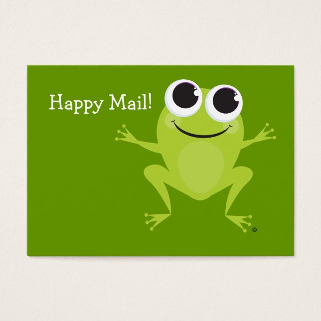"Happy Mail" Tarjeta de rana Cute - ¡Ideas de rega (Frente)