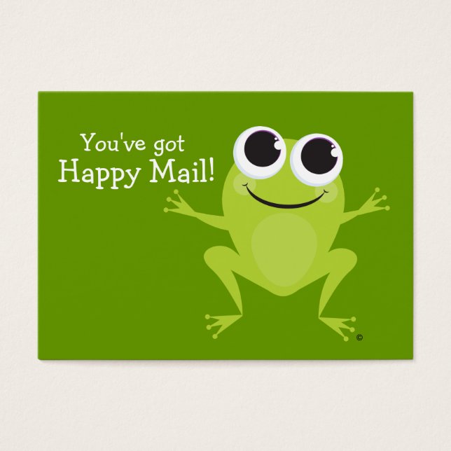 "Happy Mail" Tarjeta de rana Cute - ¡Ideas de rega (Frente)