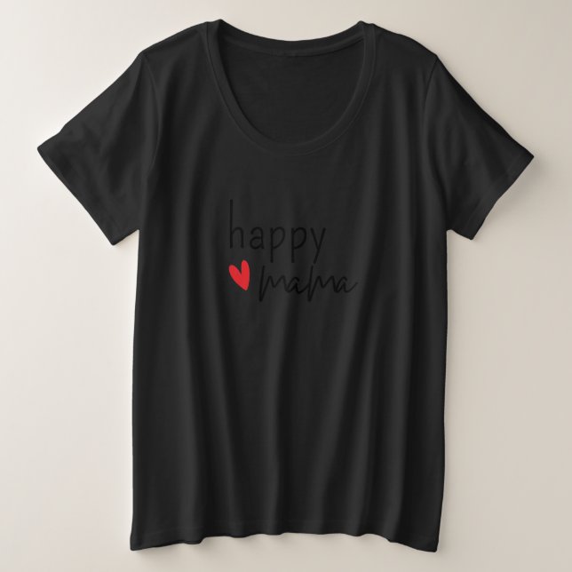 Happy Mama Minimal Heart Design (Anverso del diseño)