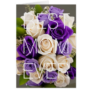 Happy Mother's Day Card Purple Rosas Floral