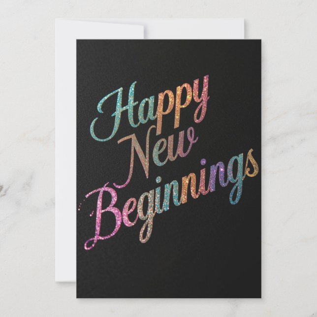 Happy new beginnings 2026 card (Anverso)