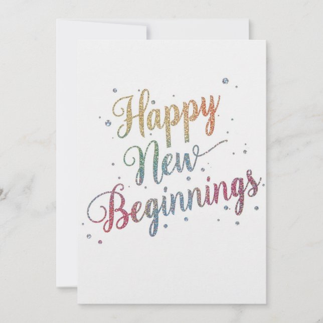Happy new year holiday elegant Flat Card (Anverso)