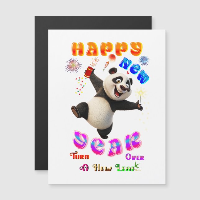Happy New Year Turn Over A New Leaf (Anverso/Reverso)