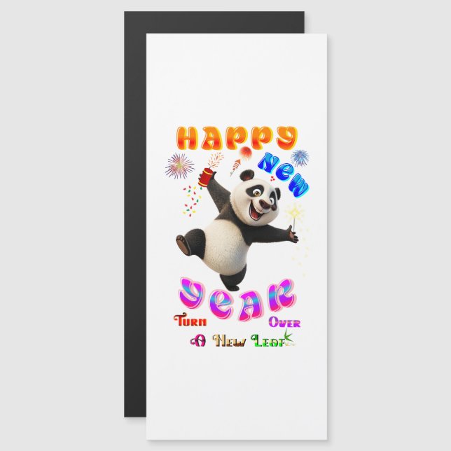 Happy New Year Turn Over A New Leaf (Anverso/Reverso)
