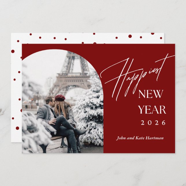 Happy New Years Arch Photo  (Anverso / Reverso)