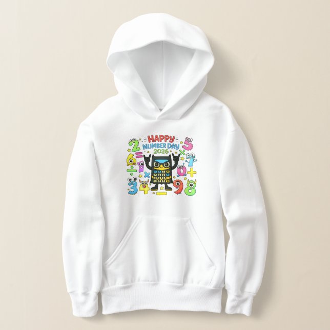 Happy Number Day Cute Calculator Math Hoodie (Distribución )
