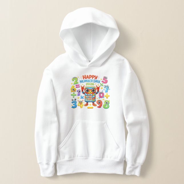 Happy Number Day Cute Maths Hoodie for Kids (Distribución )