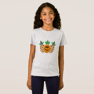 Happy Pineapple Design - Chica Fine Jersey T-Shir
