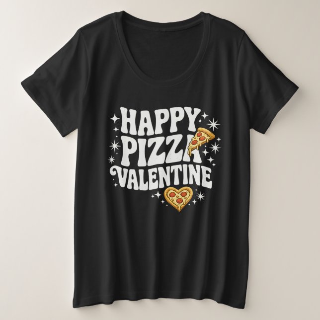 Happy Pizza Valentine Funny Pizza Love Design (Anverso del diseño)