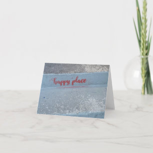HAPPY PLACE tarjeta plegada en blanco