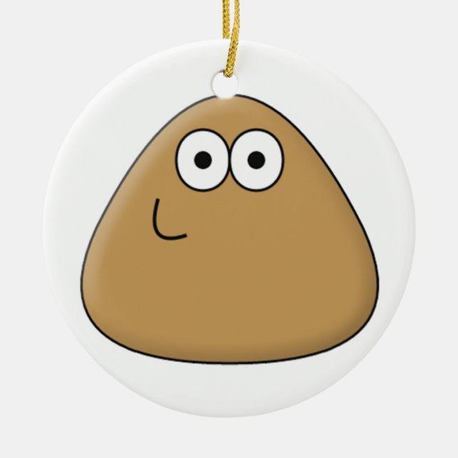 Happy Pou - Ornamento redondo (Frente)