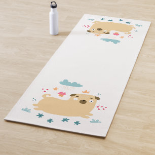 Happy Puggy Yoga Mat