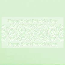 Happy Saint Patrick's Day Ornate Shamrock Border 