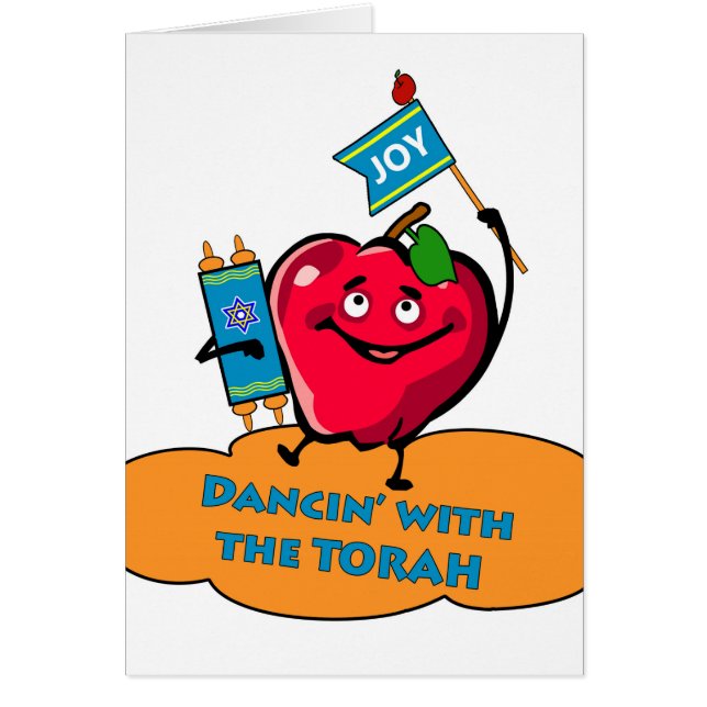 Happy Simchat Torah, Dancing with the Torah, Apple (Frente)