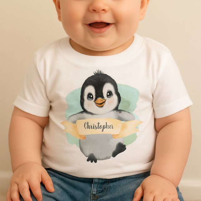 Happy Smiley Penguin Baby Top (Subido por el creador)