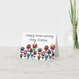 Happy Soberverser sobriedad tarjeta de cumpleaños