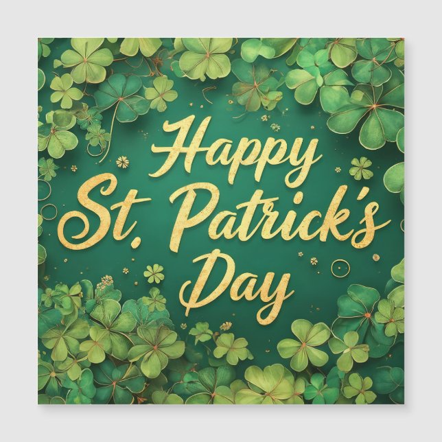 Happy St. Patrick’s Day Clover Design (Anverso)
