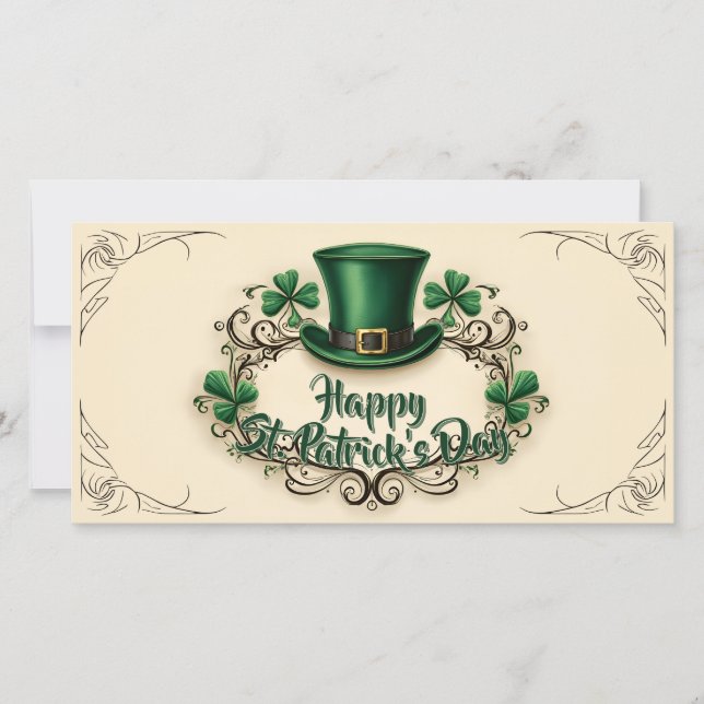 Happy St. Patrick’s Day Shamrock Design (Anverso)