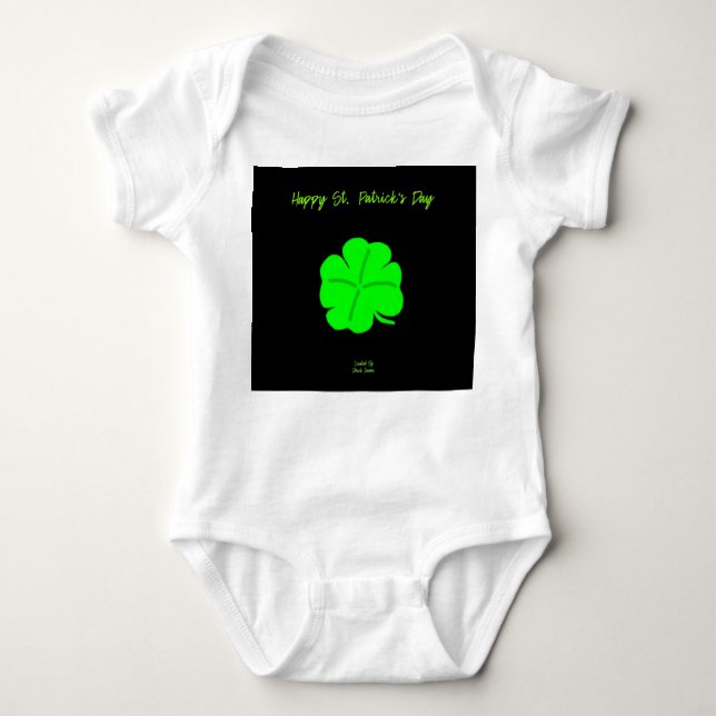 Happy St. Patrick's Day Baby Jersey Bodysuit (Anverso)