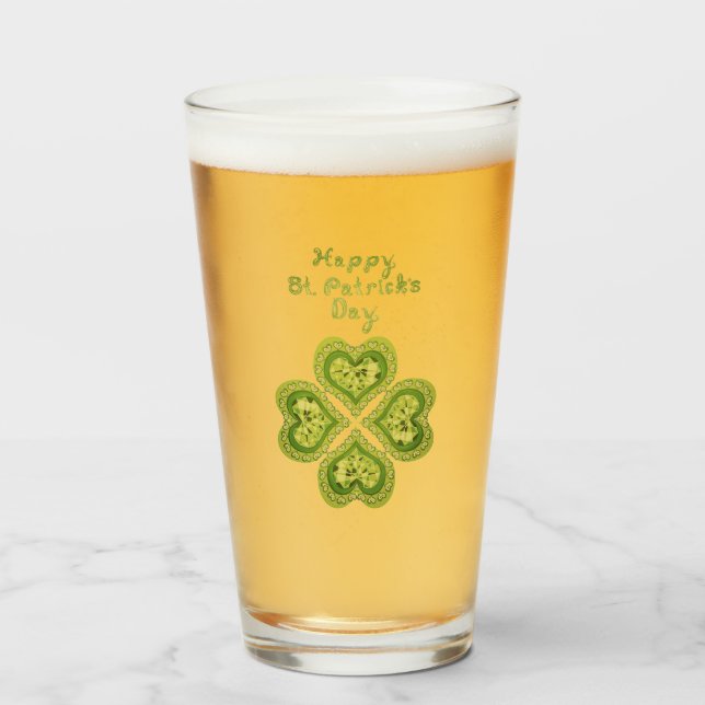 Happy St Patricks Day Fabric font 4 Heart Diamonds (Anverso (lleno))
