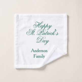 Happy St. Patrick's day family name green sminimal