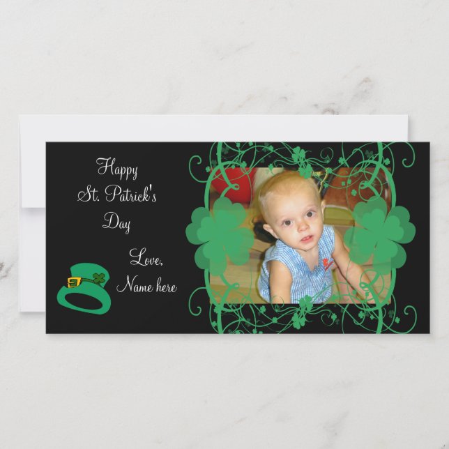Happy St. Patrick's Day Photo Card (Anverso)