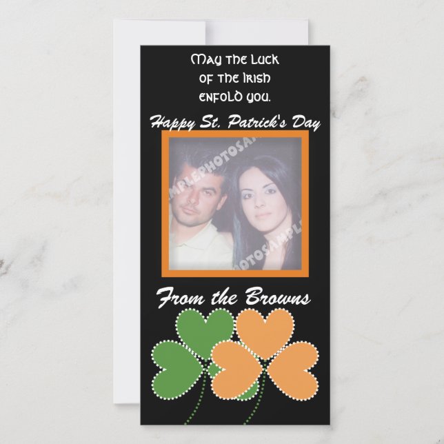 Happy St. Patrick's Day Photo Cards (Anverso)