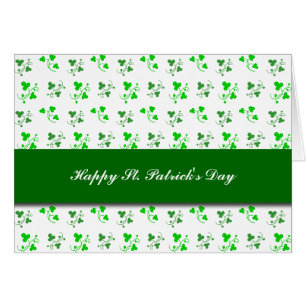 Happy St. Patrick's Day Shamrock Pattern Card