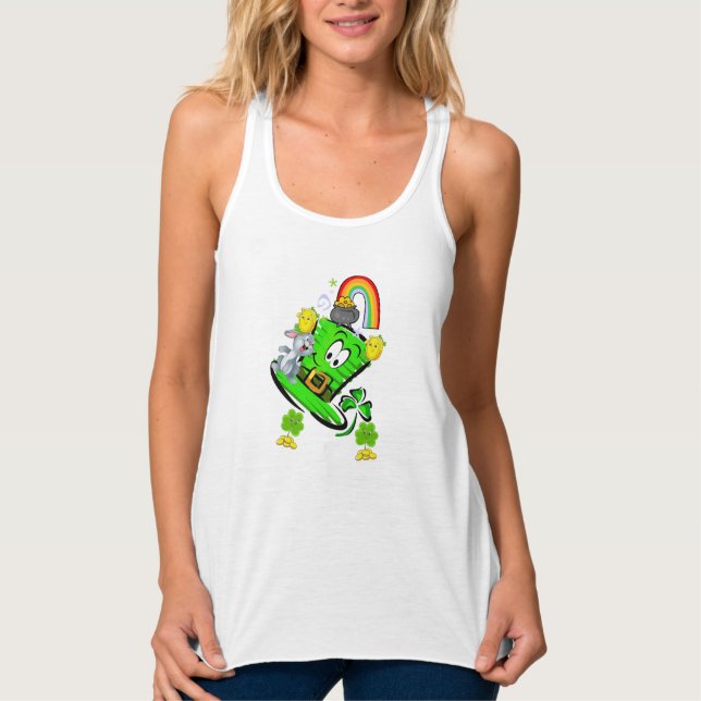 Happy St. Patrick's Rabbit Tank Top (Anverso)