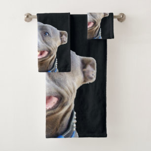 Happy Staffordshire Bull Terrier, Set de toallas d