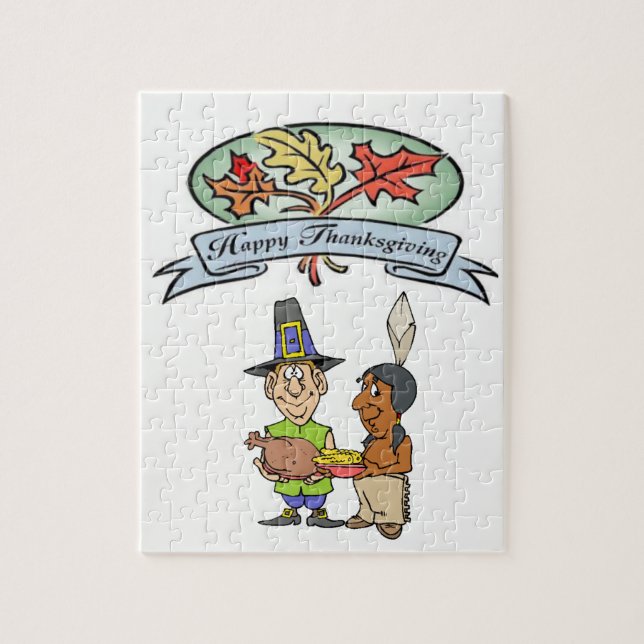 Happy Thanksgiving Day Jigsaw Puzzle Turkey (Vertical)