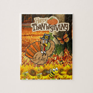 Happy Thanksgiving Day Jigsaw Puzzle Turkey