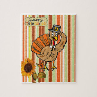 Happy Thanksgiving Day Jigsaw Puzzle Turkey