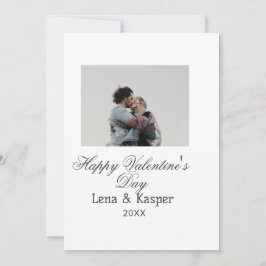 Happy Valentine's day couple photo modern simple t