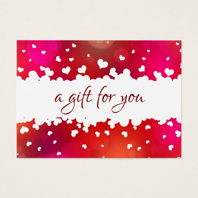 Happy Valentine's Day Lovely Hearts Gift Card (Frente)