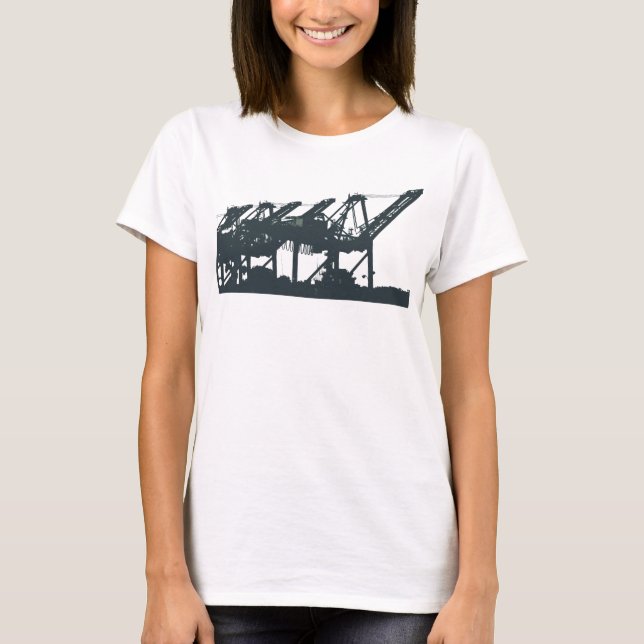 Harbour Cranes Bella Camisa de manga larga (Anverso)