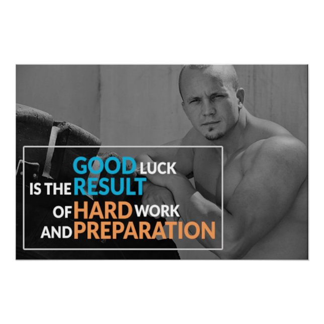 Hard Work and Preparation Motivational Poster (Anverso)