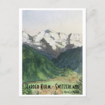 Harder Kulm ve la tarjeta postal de Suiza