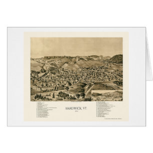 Hardwick, mapa panorámico del VT - 1892
