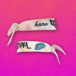 "Hare Krishna" Peacock Feather Hindu