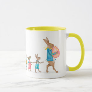 Hares en una taza personalizada de caza de huevos 