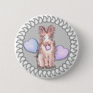Harey Rabbit Heart botón de pin