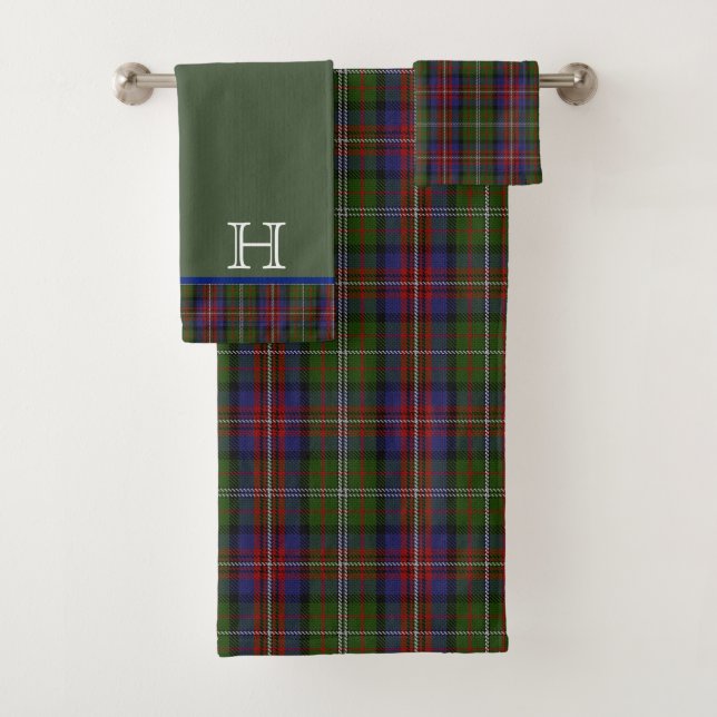 Hargis Tartan Monogrammed Bath Set (In situ)