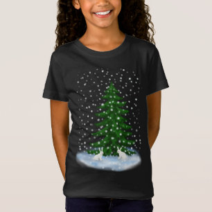 Harinas de nieve y una camiseta de árbol de abetos