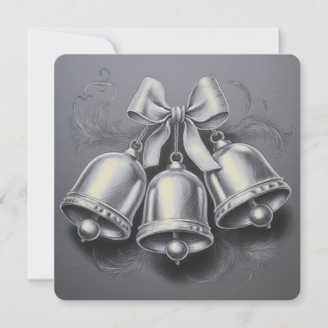 Hark, cómo las campanas: Tarjeta de Navidades Mini (Anverso)